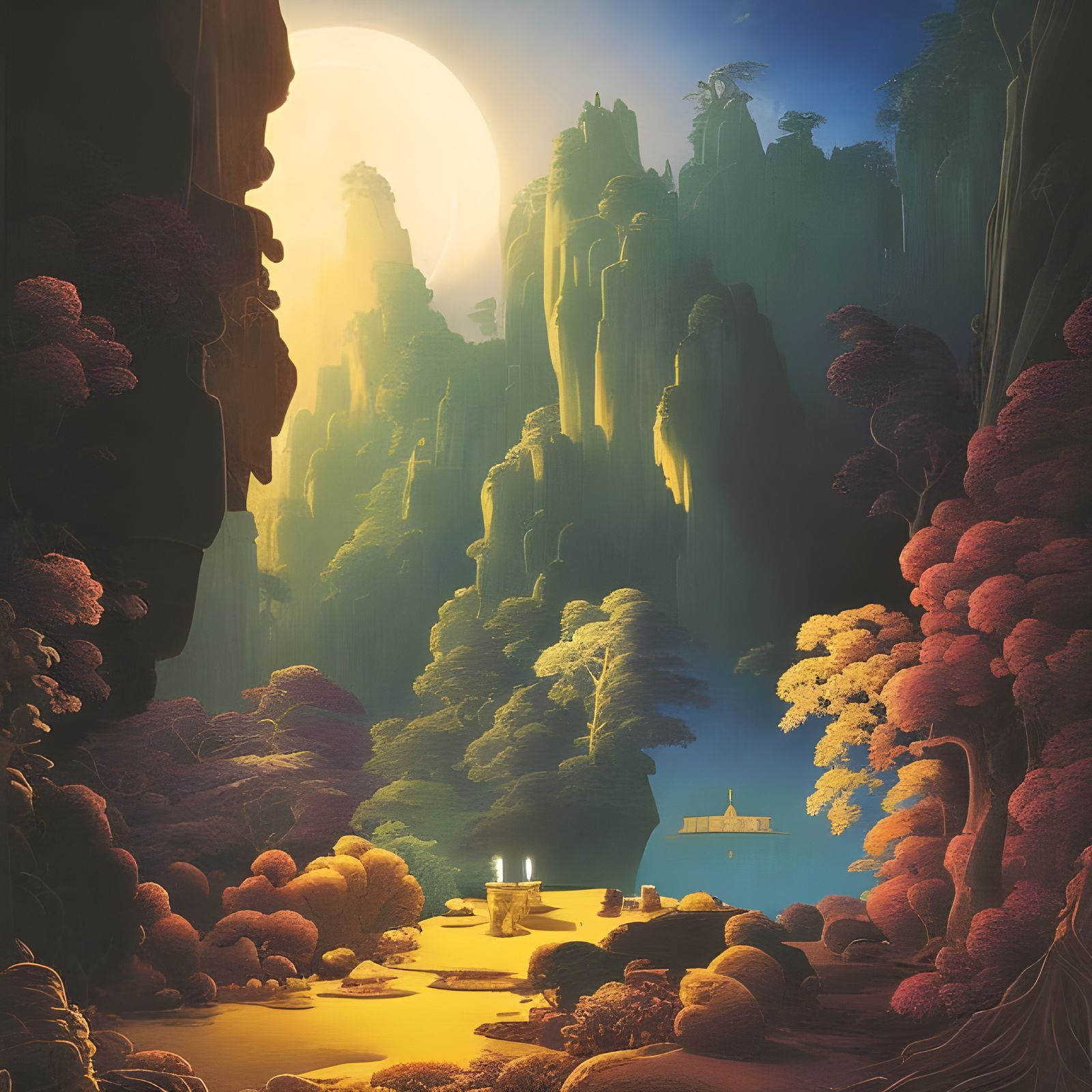 Temple in New Moon Canyon: A Classical Landscape