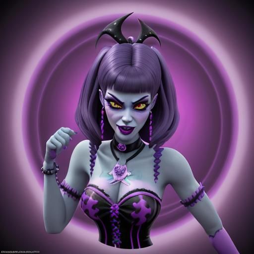 Monster High Fusion: Draculaura, Frankie, and Cleo as 3D Art