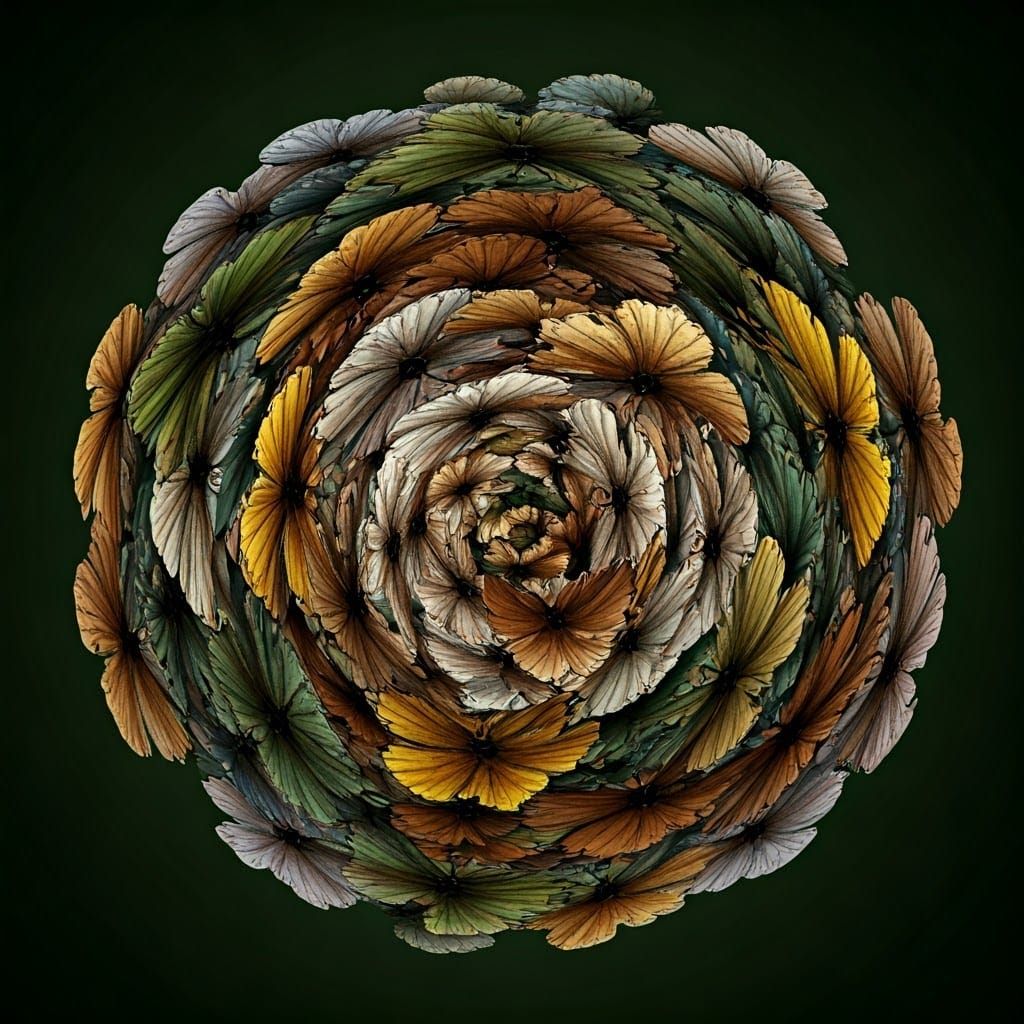 Whimsical Butterfly Globe in Vibrant Earth Tones