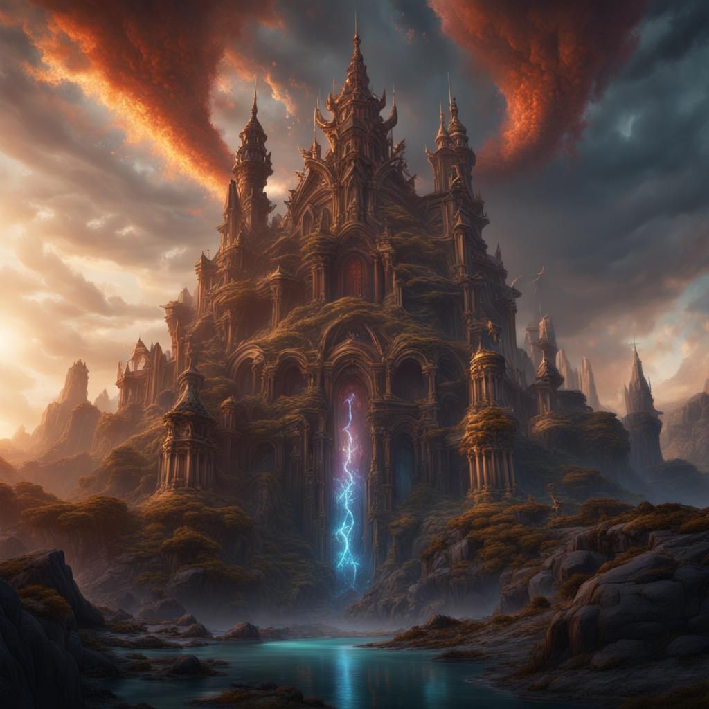 Fantastical Castle in Detailed Matte Painting