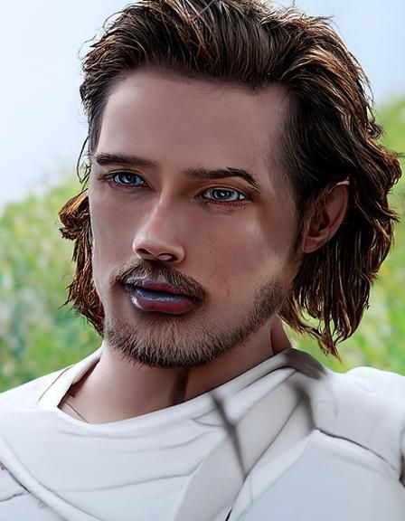 Handsome Man Concept Art in Hyperrealism Style
