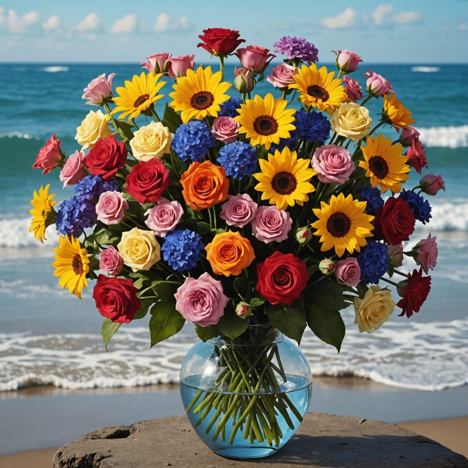 Hyperrealistic Flowers in Motion: A Colorful Masterpiece