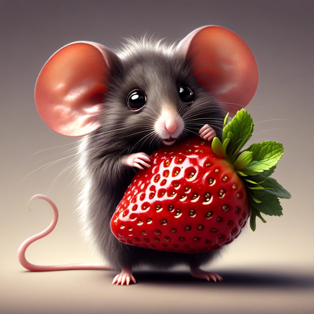 Mouse with Strawberry