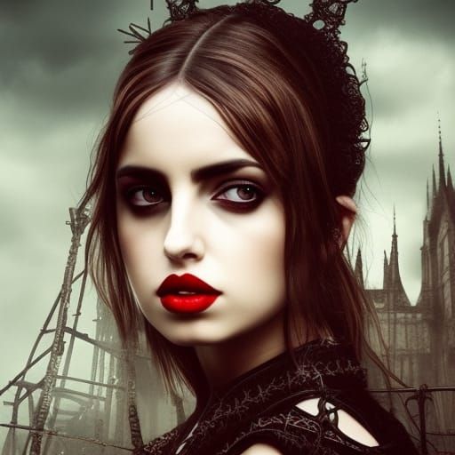 Ana de Armas as Gothic Secretary in Dark Art