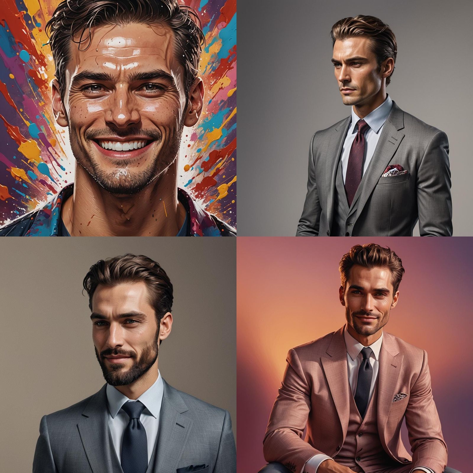 Hyperrealistic Portrait of a Confident, Stylish Man