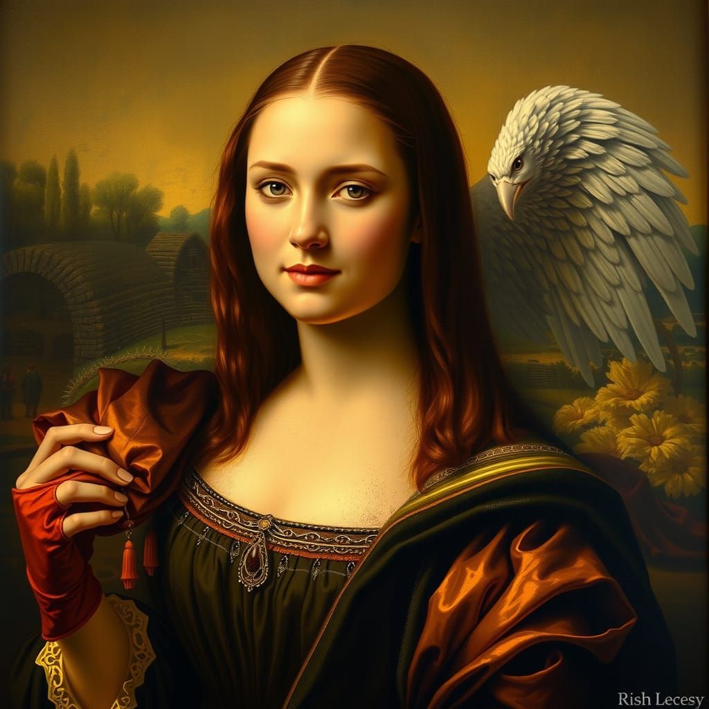 Angel Reese depicted as Mona Lisa - Moana Reesa