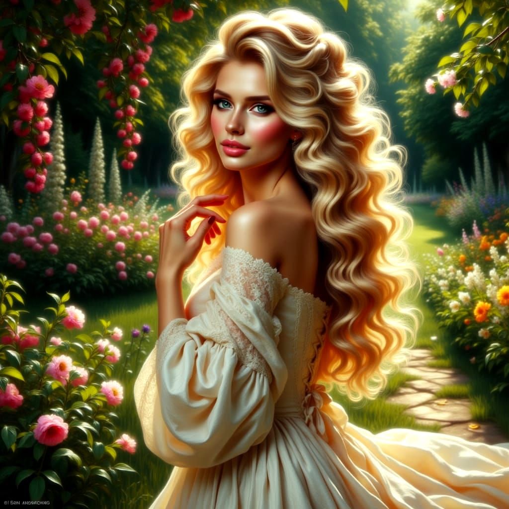 A Timeless Romantic Blonde Beauty