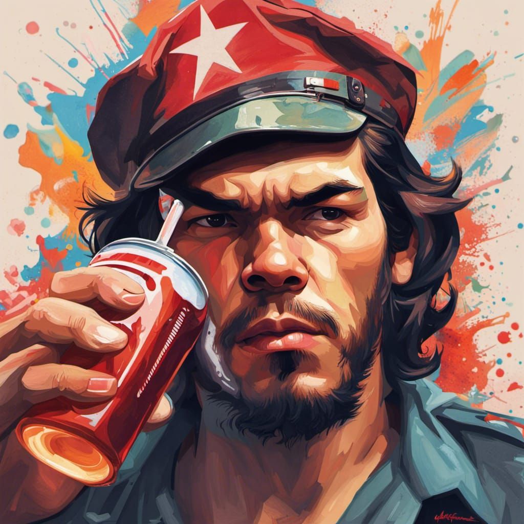 Che Guevara Portrait in Hyperdetailed Concept Art Style