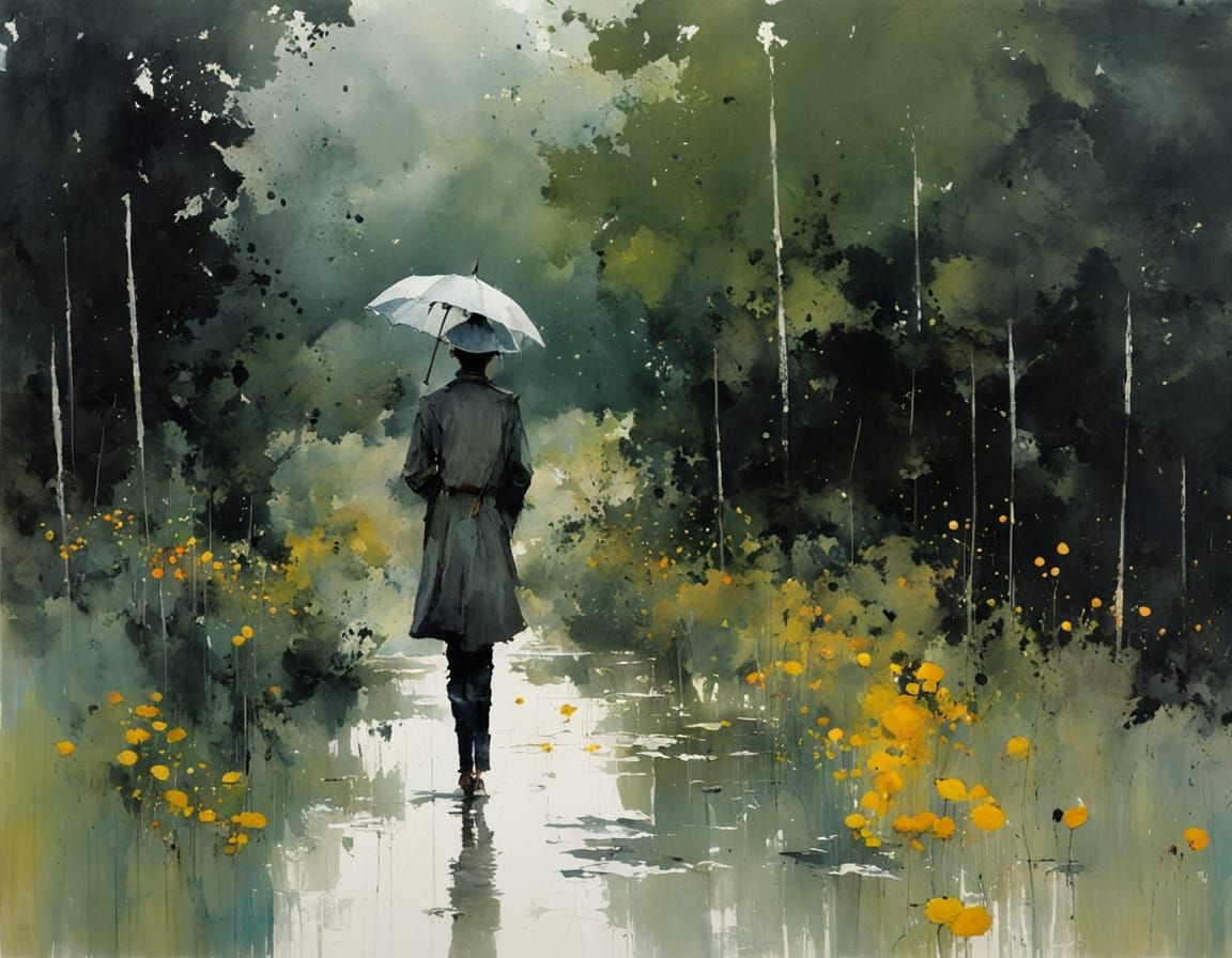 Vibrant Summer Stormscape in Impasto Style