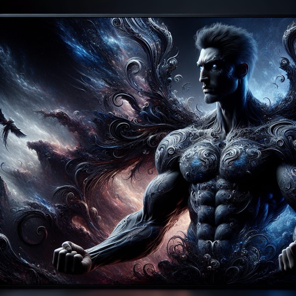 Fantasy Alpha Male Matte Painting in 8K