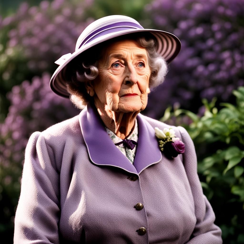 Miss Marple Portrait in Art Nouveau Style