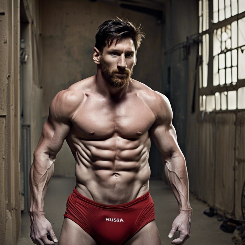 Lionel Messi as Muscular Strongman