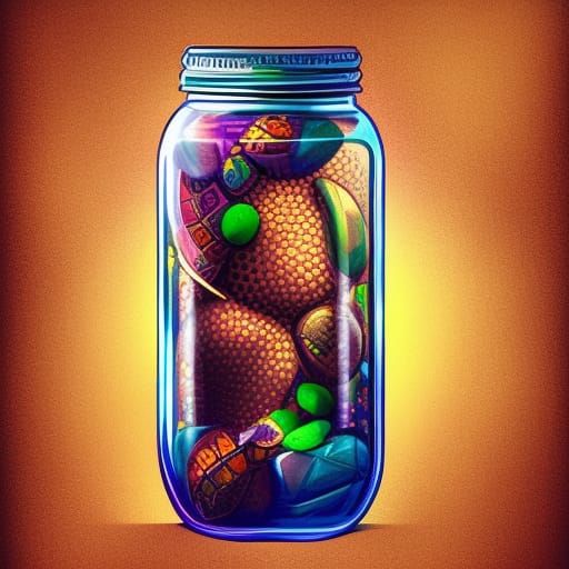 Hyperrealistic Beast in a Jar: Splash Art