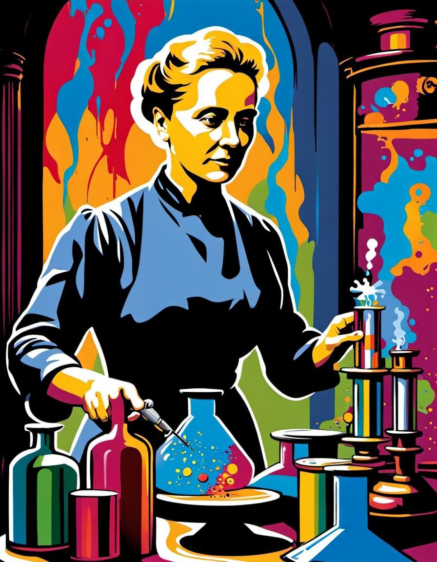 Marie Curie Receives Davy Medal: Graffiti Art