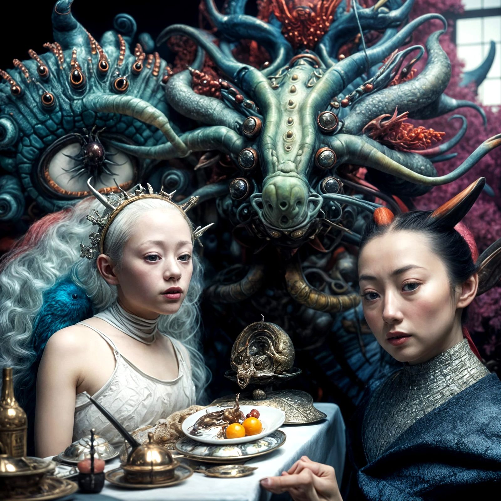 Surreal Alien Portraits in Detailed Matte Painting