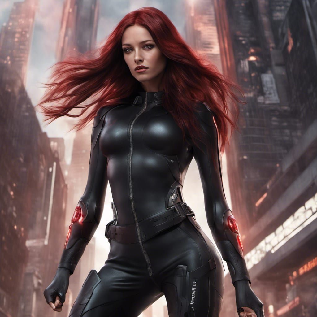 Sci-Fi Woman with Futuristic Arms in 3D Art