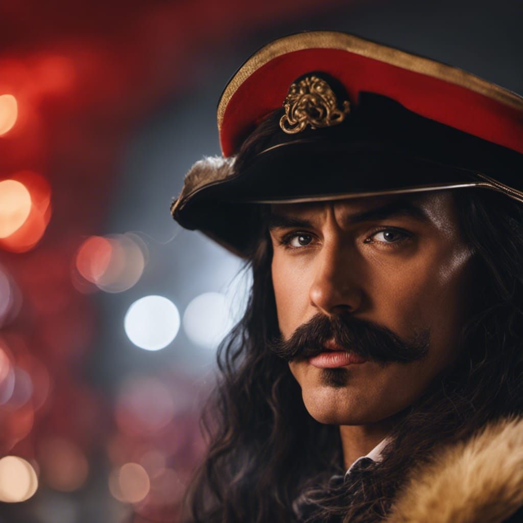 Depressed Pirate Captain Portrait in Hyperrealistic Detail