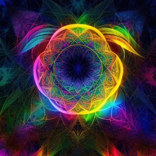 Psychedelic Fractal Geometry With Angel Number