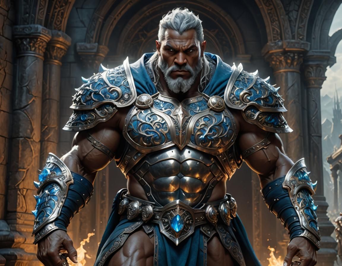 Goliath Warrior Portrait in Hyperrealistic D&D Style