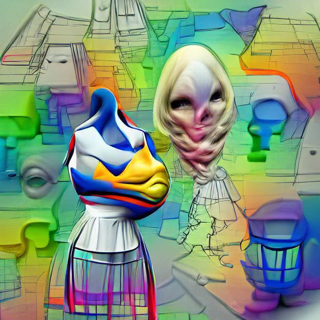 Cross-Dress Alien Meets Donald Duck in Ambient Occlusion