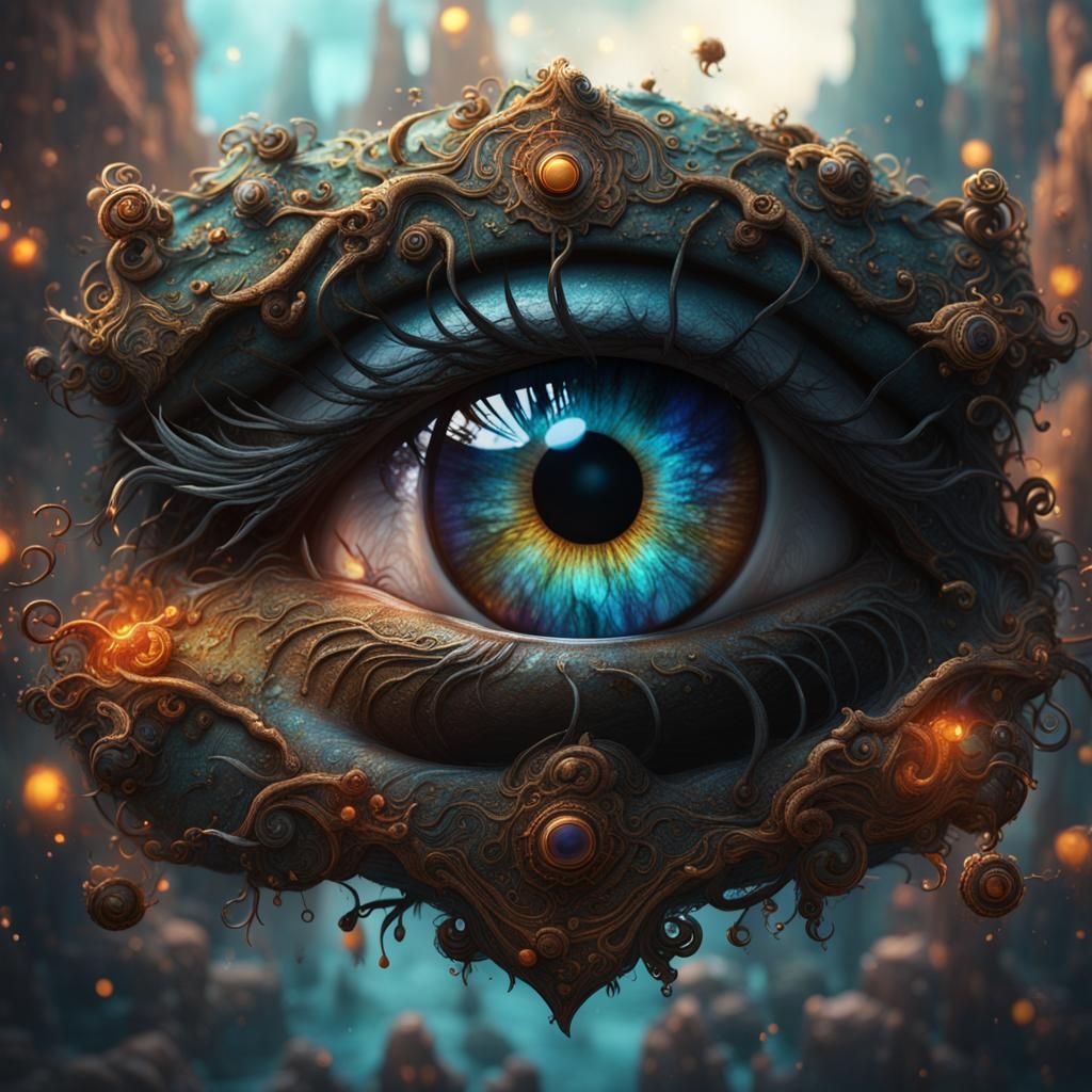 Eye Shadow: Detailed Matte Painting in Fantasy Style