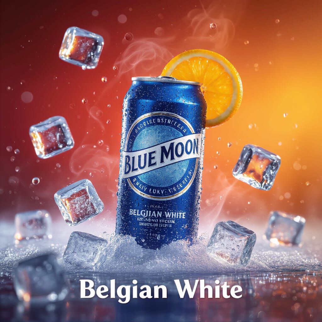 LAVA Beer Can Ad with Ice and Frosty Mist