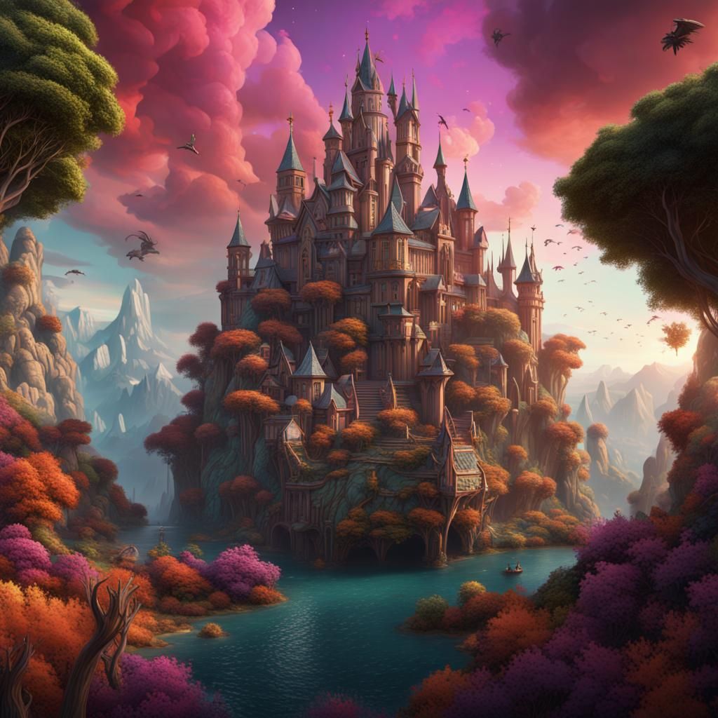 Detailed Maximalist Fantasy Concept Art