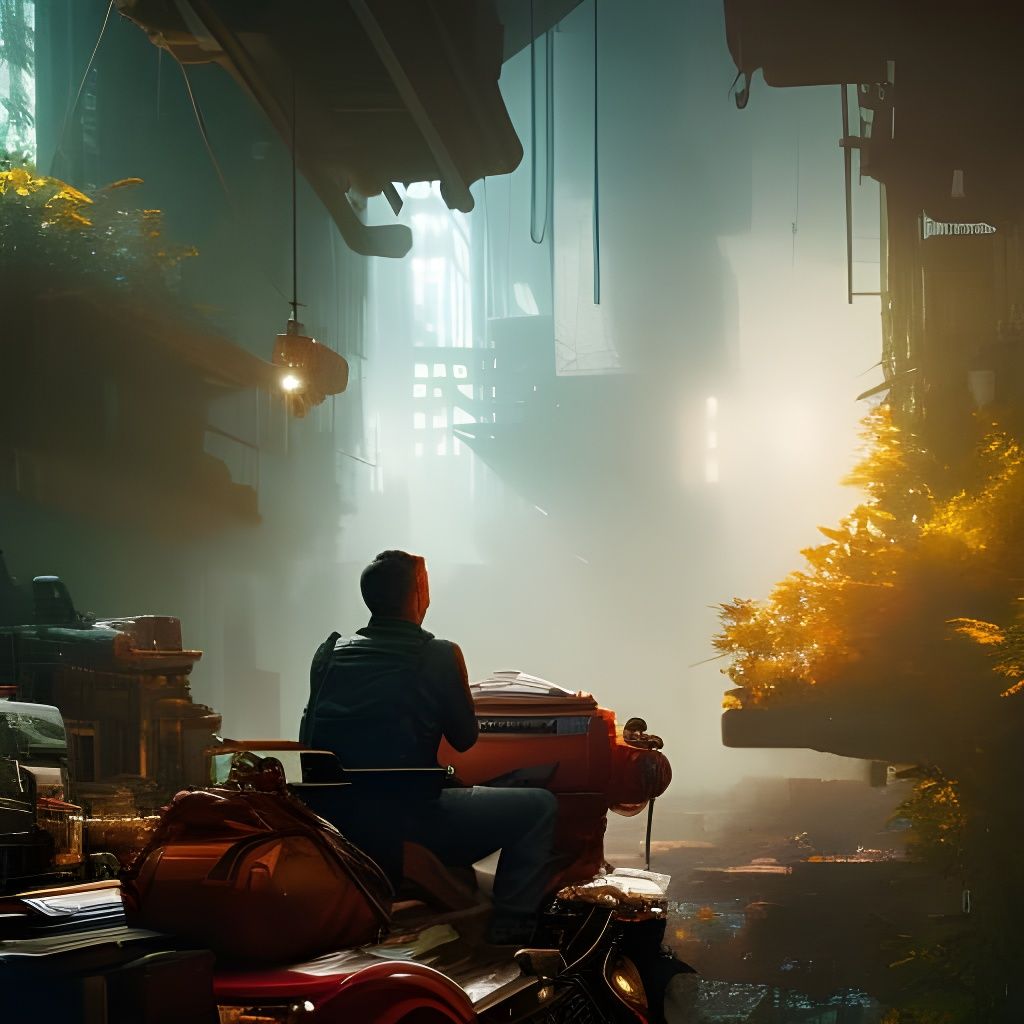 Dog Reading Newspaper: Hyperdetailed Cinematic Photography