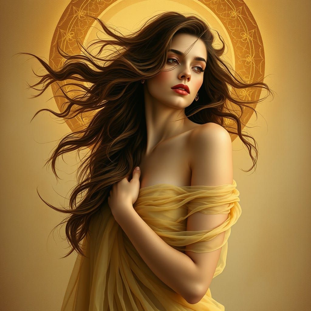 Ethereal Art Nouveau Goddess