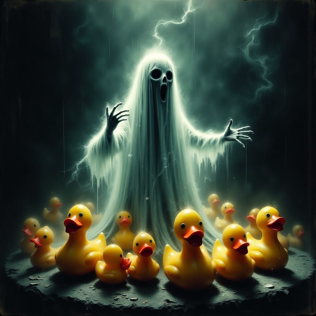 Ethereal Ghost Haunted by Vintage Rubber Duckies