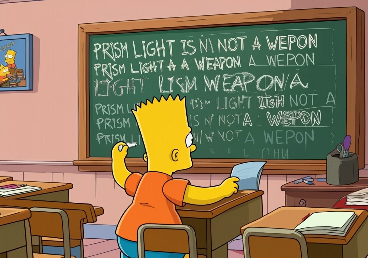 Bart Simpson's Classroom Message in Cartoon Style