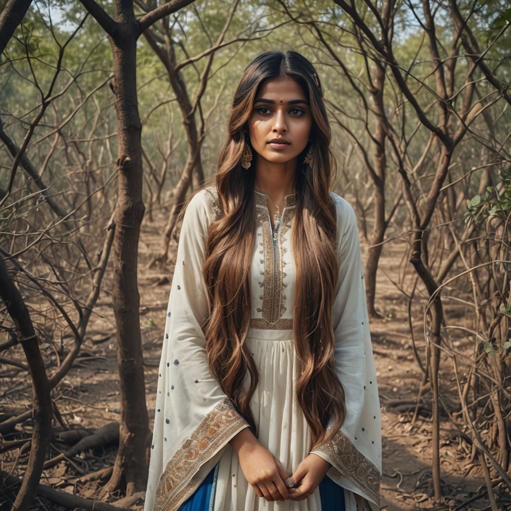 Beautiful Indian Girl in Salwar Suit, Ultra Realistic