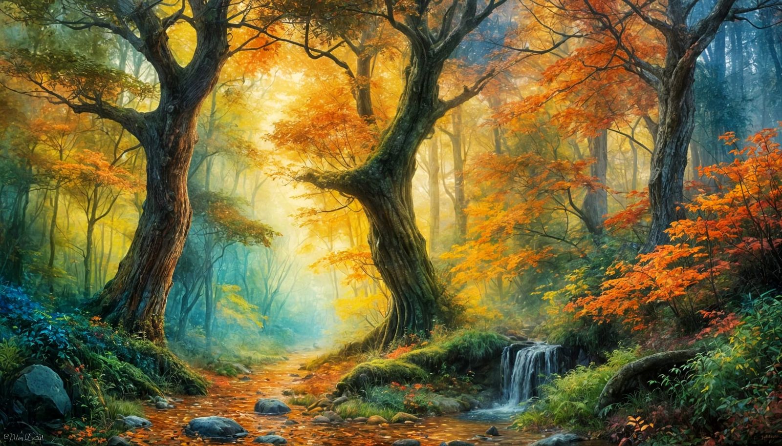 Enchanted Forest: A Mystical Watercolor Landscape