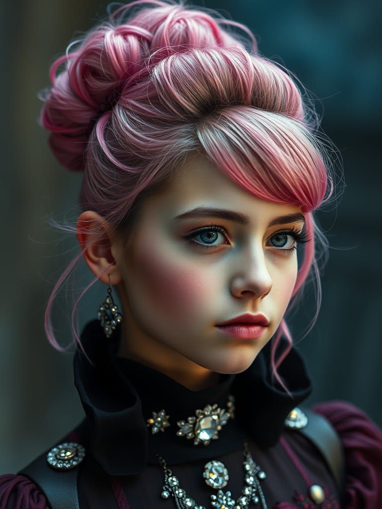 Italian Girl Portrait: Y2K Fashion Fused with Film Roll