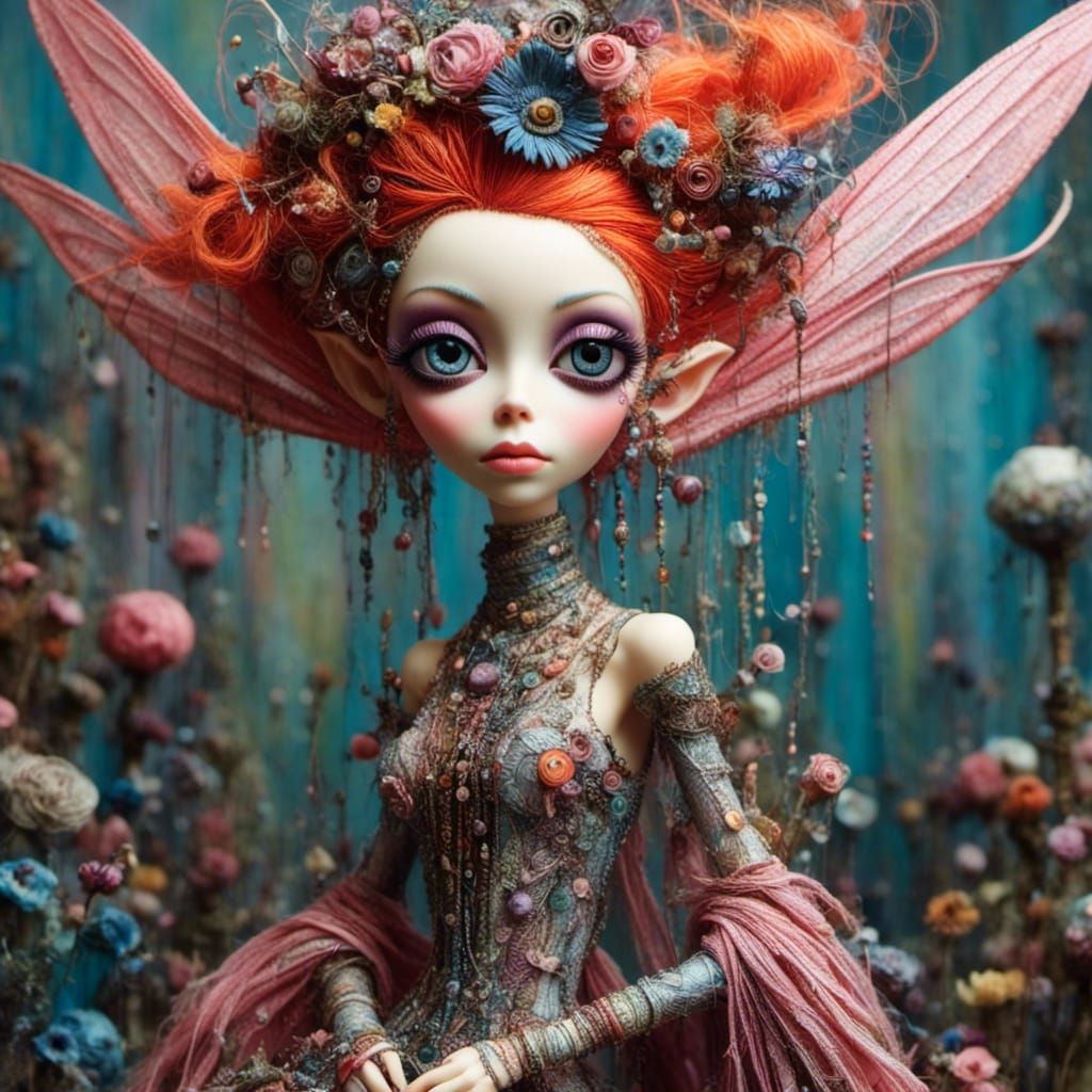 Surreal Punk Pixie Inspired by David Bowie