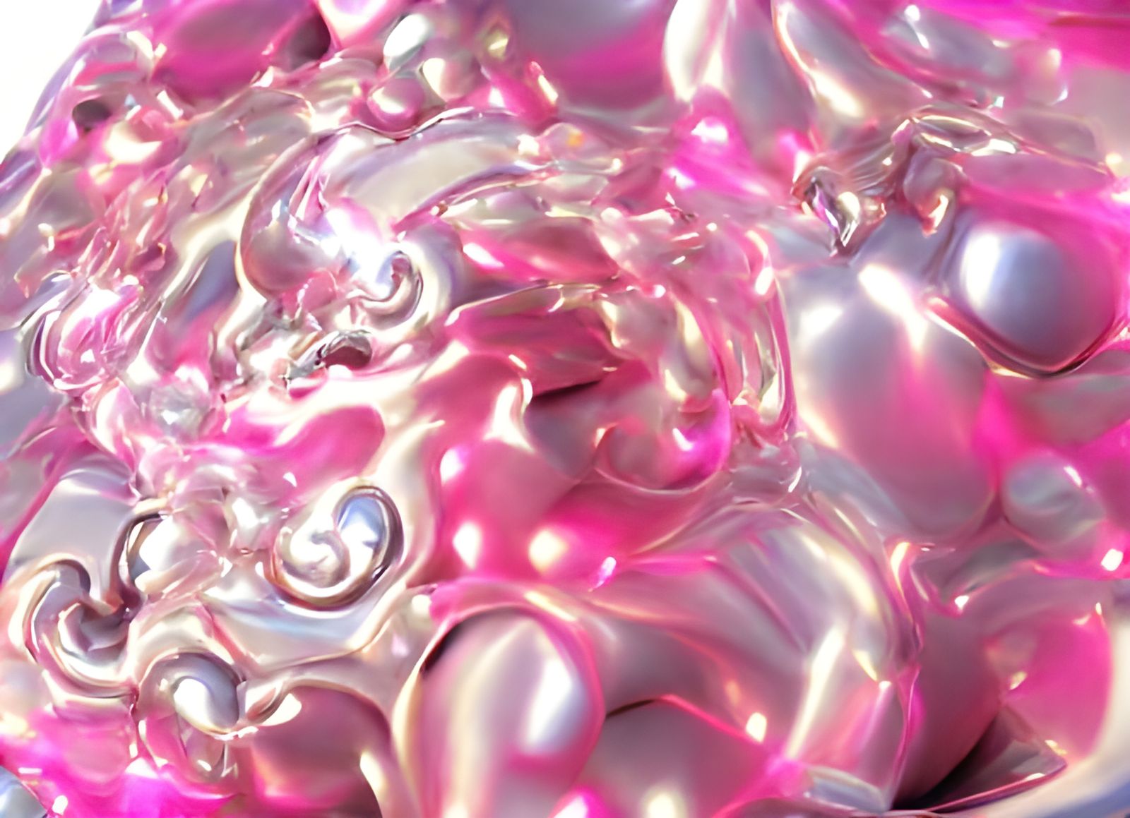 Pink Metal Psychedelic Cloud in Unreal Engine