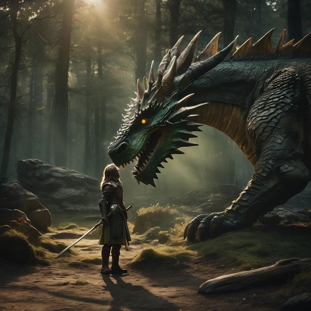 Knight Rescues Princess from Dragon Lair