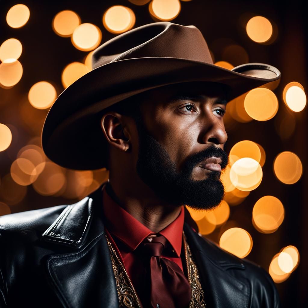 Cowboy Sherif 1800 from the old west drinking whiskey in a saloon. Hyperrealistic, splash art, concept art, mid shot, in...