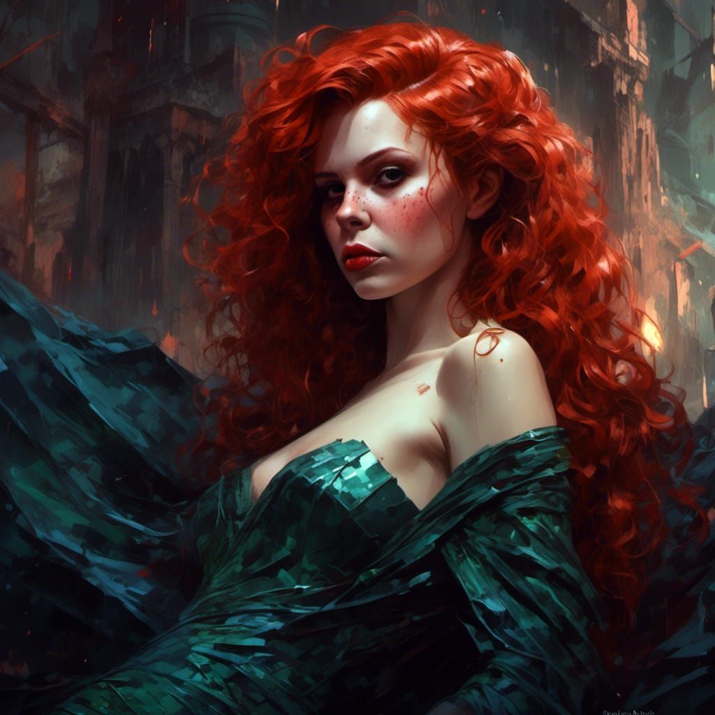 Cyberpunk Vampiress Portrait in 3000 A.D.