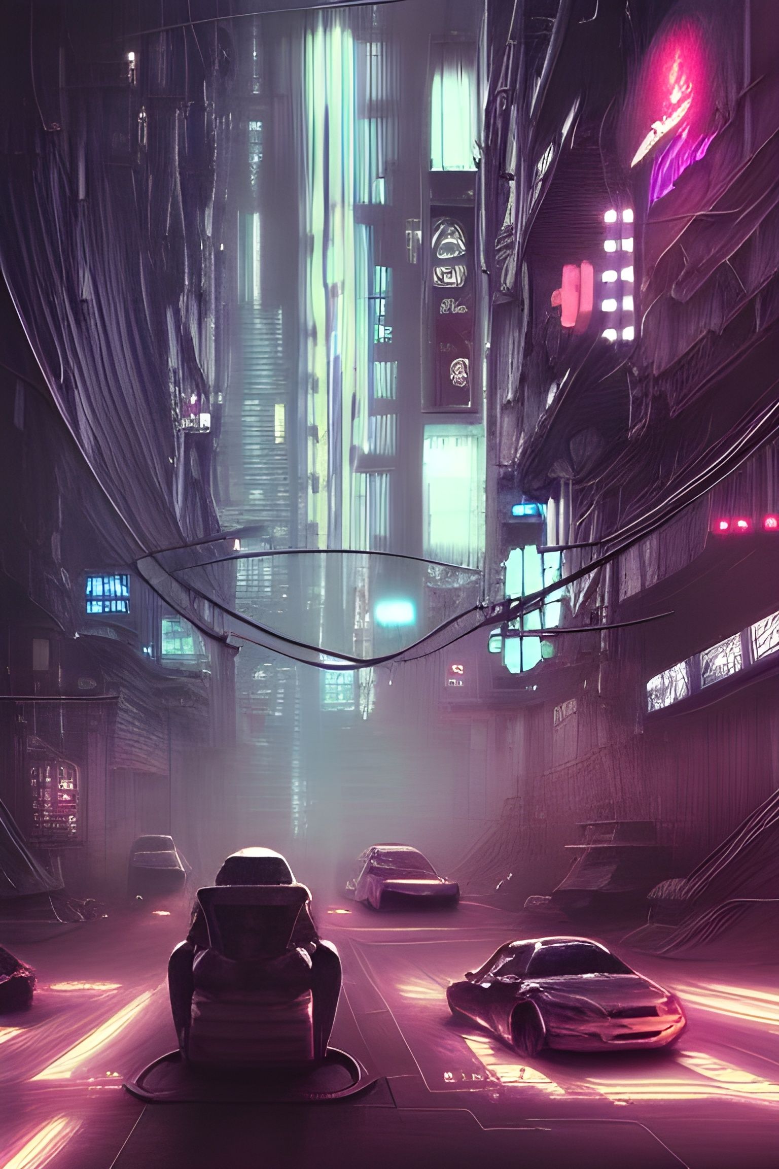 Cyberpunk Crypto Biomechanics in Neon Style