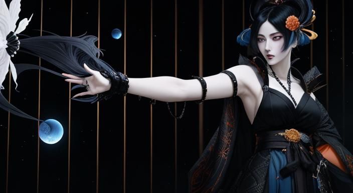 Ominous Warrior in Dark Fantasy Realm