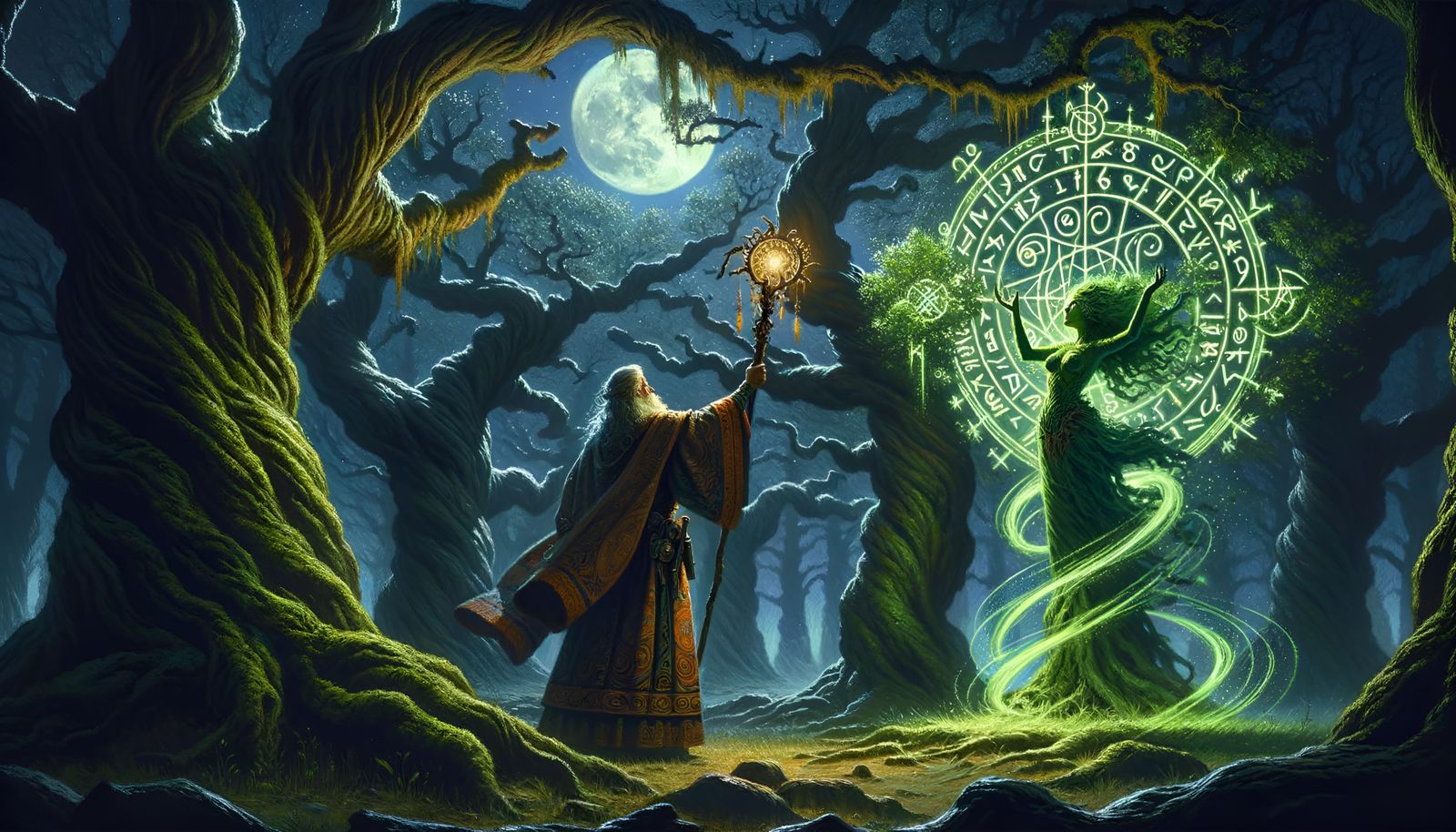 Summoning a Dryad with Magic Spell