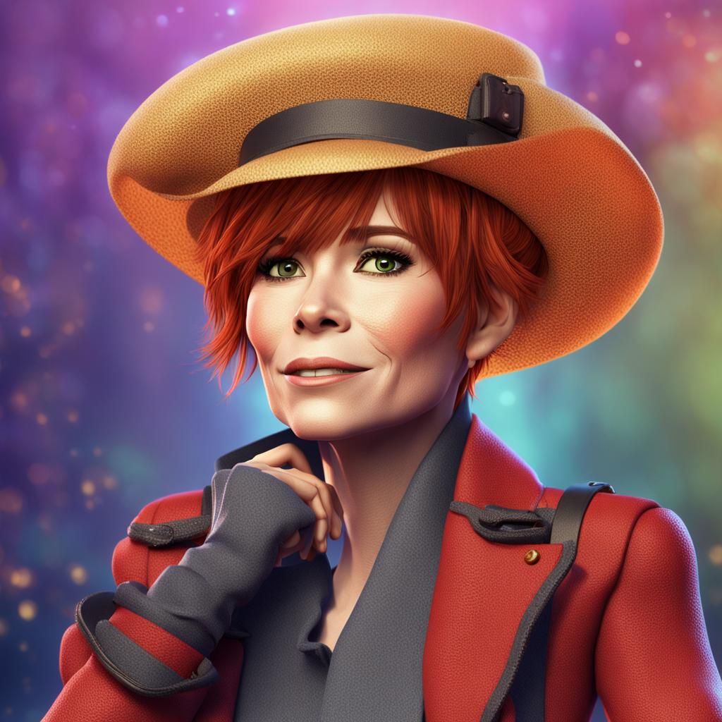 Mylène Farmer as 3D Digital Art Concept