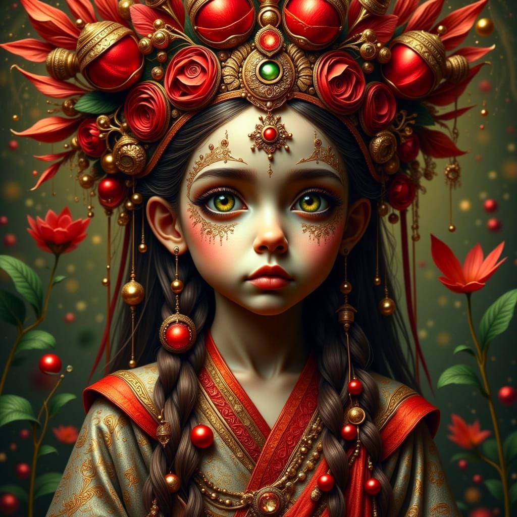 Mystical Youth Reigns in Whimsical Forest