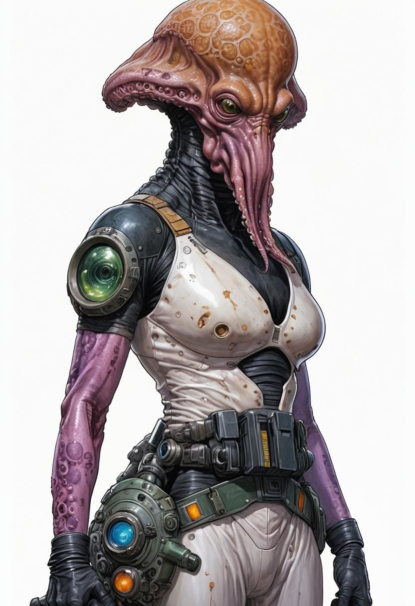 Star Wars Octopus Alien in Fantasy Art Style