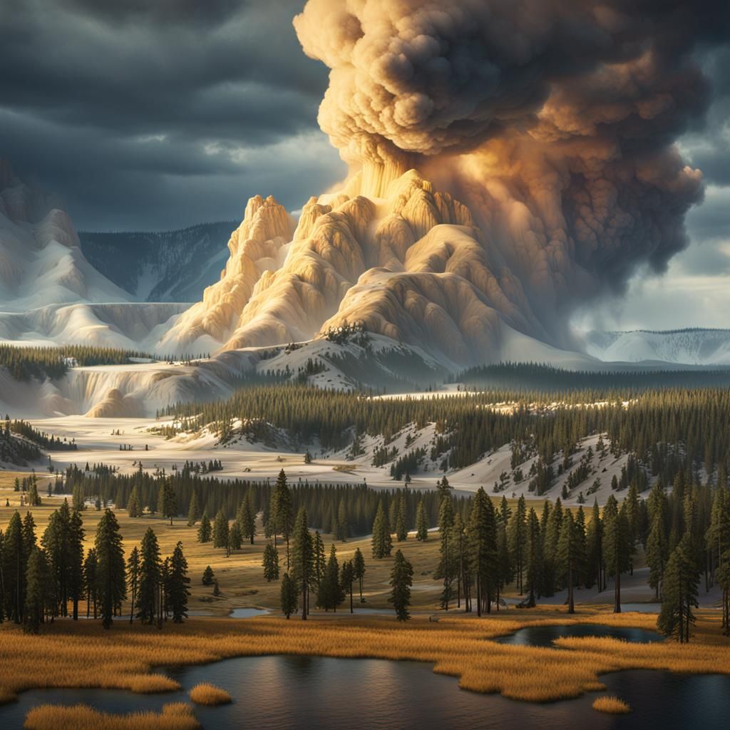 Yellowstone National Park: Detailed Matte Painting