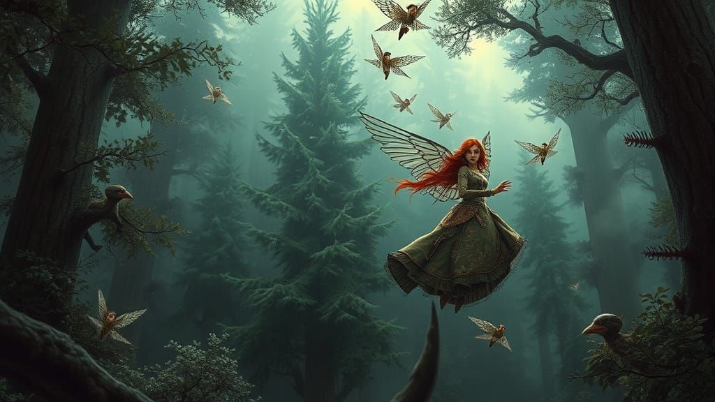 Steampunk Women Soar Through Enchanted Forests in Whimsical,...
