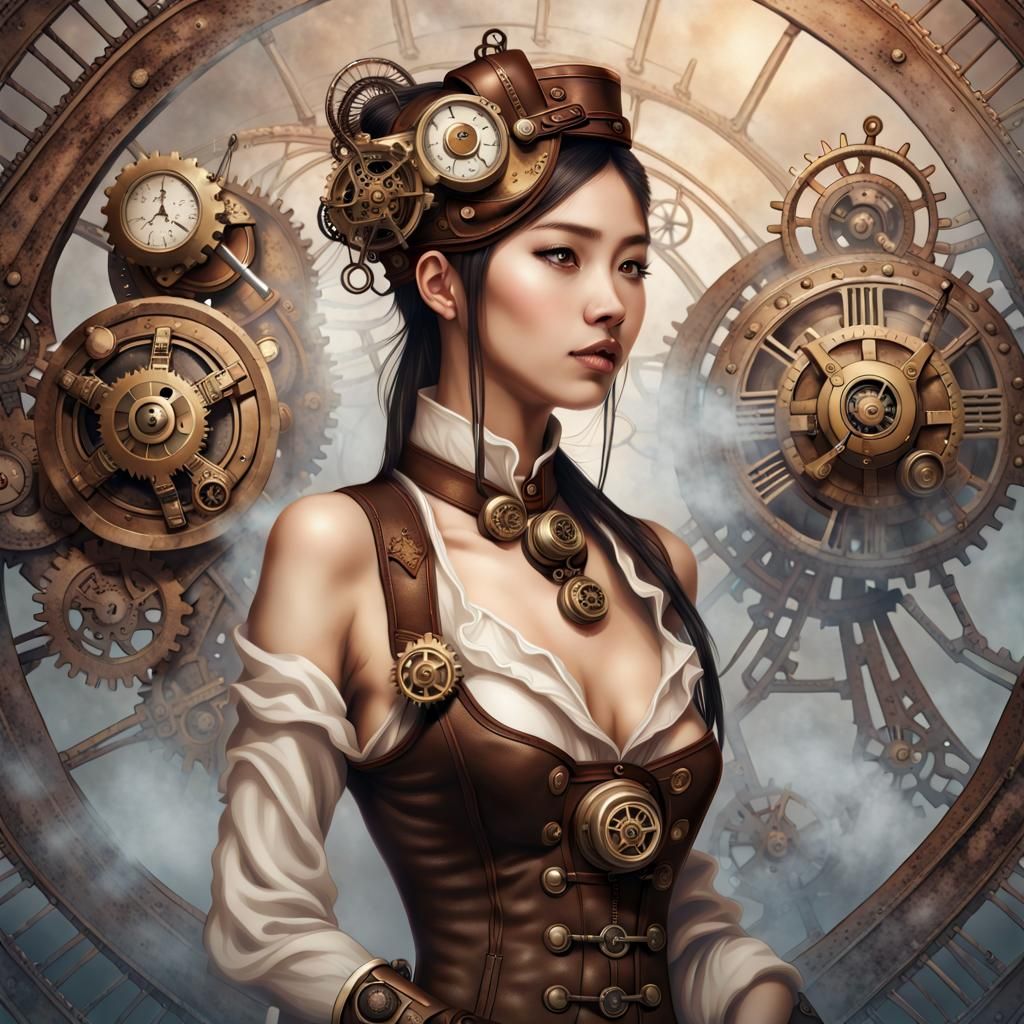 Beautiful Asian Steampunk Women..