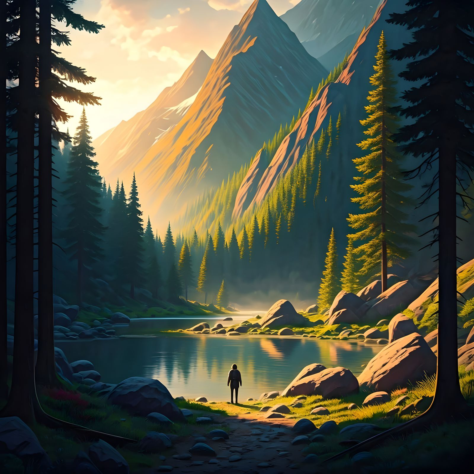 Breathtaking Wilderness Landscape in Epic Digital Art