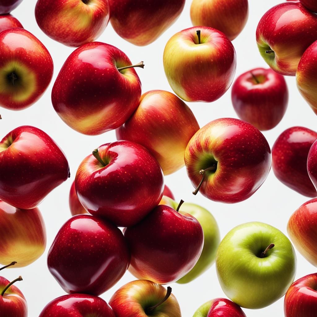 Hyper-Realistic Apple Still Life in Macro